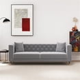 thumbnail image 2 of Lana Living Room Tufted Velvet Upholstered Couch in Light Gray, 2 of 6