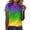 A-Green118, variant on Women T-Shirts Casual Summer Round Neck Short Sleeve Multicolor Letters Print T Shirts Tops Crew Neck Tunic Tee Shirts