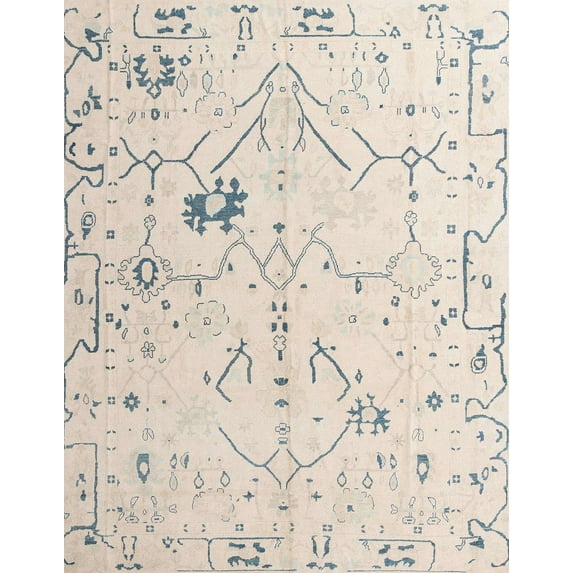 Ahgly Company Machine Washable Indoor Rectangle Abstract Peach Puff G Area Rugs, 6' x 9'