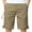 Khaki, variant on JIUKE Mens Cargo Shorts Summer Casual Lightweight Solid Color Elastic High Waisted Straight Leg Work Shorts