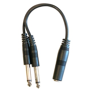 AxcessAbles 1/8 Stereo Male Mini-Jack to Dual 1/4 TS Audio Cable - 10ft |  1/8 TRS to Dual TS Mono Y-Splitter Cable | 3.5mm Stereo Mini-Jack to 2 TS