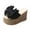 Black, variant on VerPetridure Slippers for Women Slippers Women's Summer Bowknot Platform Slippers High Heel Shoes Slippers