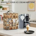 thumbnail image 3 of ZIATUBLES Vintage Coffee Pastry Collage Ice Cream Machine Dust Cover, Stain Resistant Kitchen Appliance Decor Cover Compatible with Ninja NC501/NC301/NC299amz Model, 15.35" x 9.84" x 18.11", 3 of 6