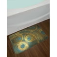 thumbnail image 2 of Steampunk Bath Mat, Fantasy Whirlwind Shaped Mechanic Clockwork Design Abstract Surrealist Image, Plush Bathroom Decor Mat with Non Slip Backing, 29.5" X 17.5", Yellow and Blue, by Ambesonne, 2 of 2