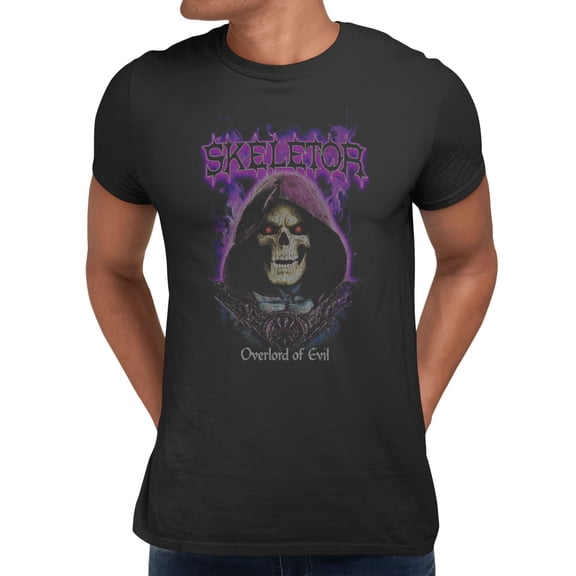Masters Of The Universe Movie Skeletor Overlord Of Evil Purple Flames Men's T-Shirt (Black, S-XXXL)