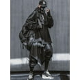 thumbnail image 4 of Niepce Inc Japanese Streetwear Black Hooded Men's Techwear Windbreaker, 4 of 11