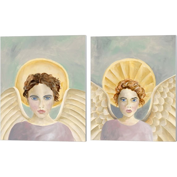 Great Art Now Angels Among Us by Regina Moore 2 Piece Canvas Art Set Each 12"W x 15"H