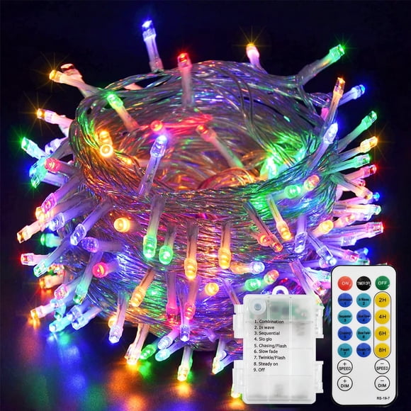 Cadena de luces navideñas echosari 100 LED 11 m multicolor