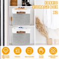 thumbnail image 4 of 2Pcs Storage Bins Collapsible Storage Baskets Large Capacity Closet Storage Bins with Handles Multipurpose Clothes Organizer Box Linen Storage Containers for Living Room Bedroom Bathroom, 4 of 6