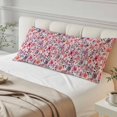 thumbnail image 4 of Spring Floral Body Pillow Covers 20"x60", Modern Watercolor Flowers Botanical Soft Brushed Microfiber Breathable Throw Pillow Covers, Pillowcase with Zipper for Couch Sofa Bedroom Living Room, 4 of 9