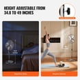 thumbnail image 4 of Vevor GYLSFS16INCH0LFIYV1 16 in. 3-Speed Industrial Pedestal Fan Oscillating Height Adjustable - Silver, 4 of 10