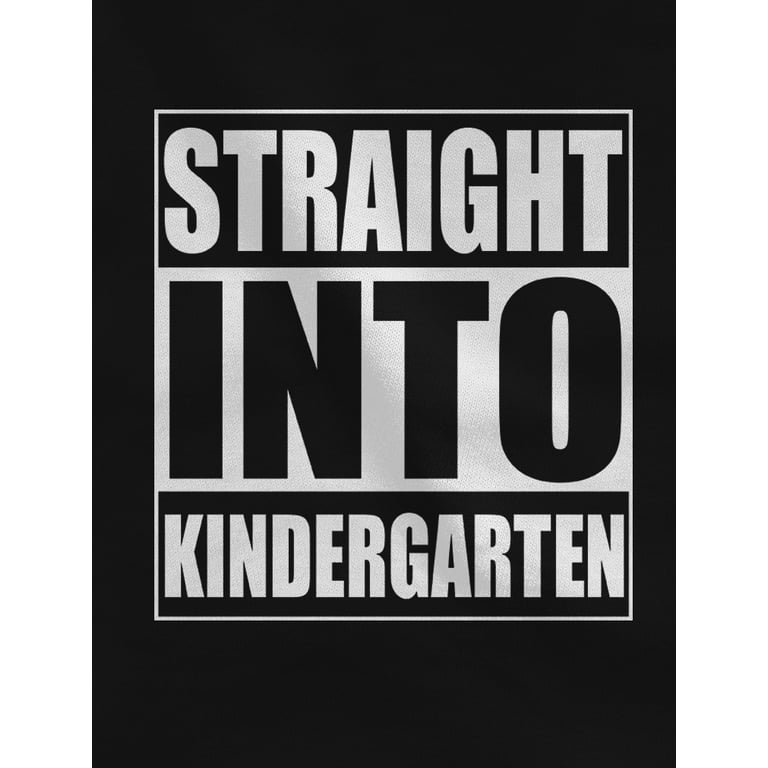 Straight Into Kindergarten Toddler's T-Shirt - Fun Back to School Apparel -  Perfect School Starter Gift - Exciting Kindergarten Kids Theme - Durable &  Comfortable School Themed Outfit