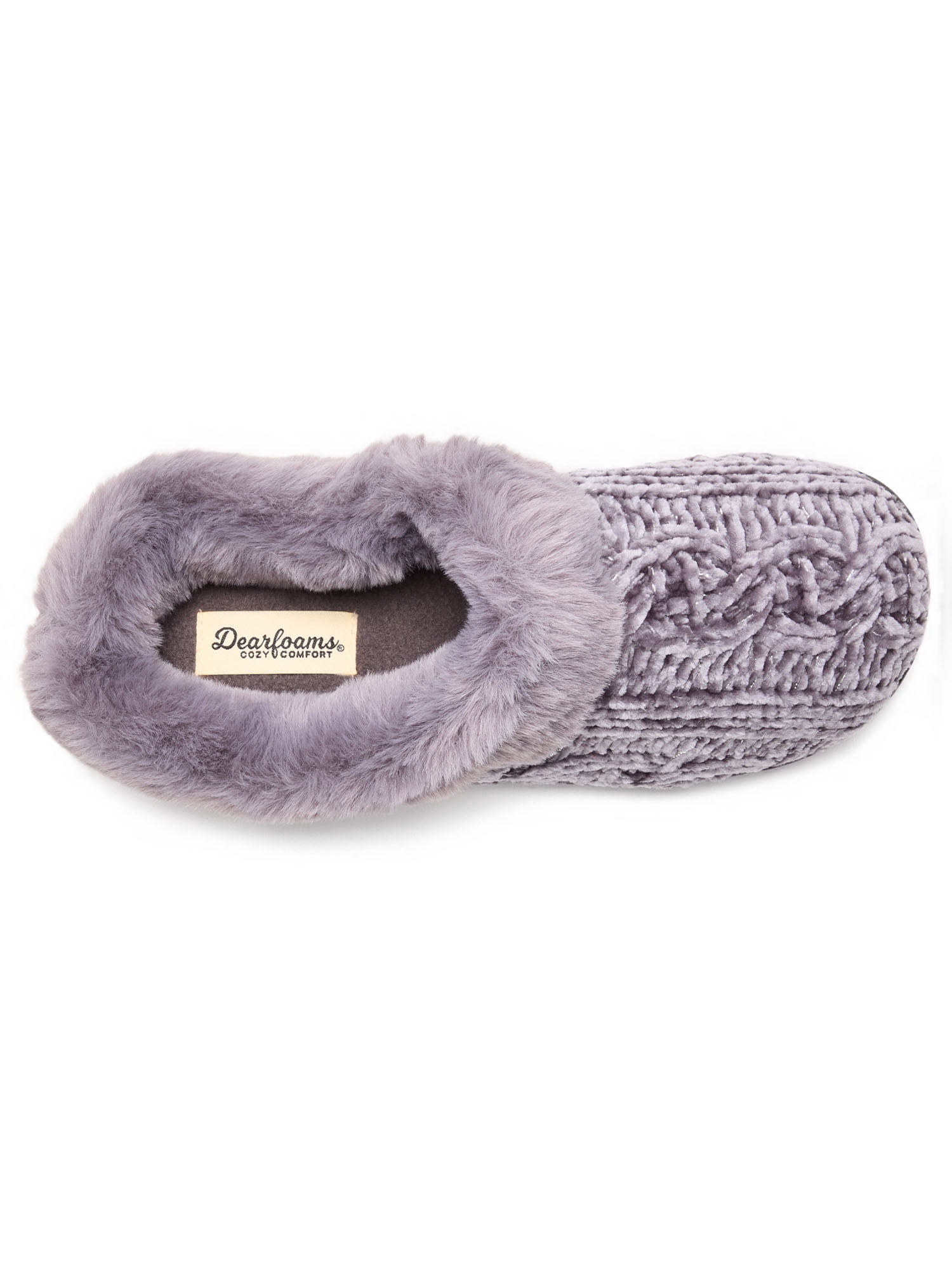 Dearfoams Cozy Comfort Women's Luxe Chenille Knit Clog Slippers