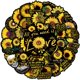 thumbnail image 2 of Paquete de pegatinas con forma de girasol, margarita y flores, 50 unidades, impermeables, 2 of 2