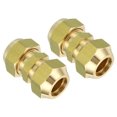 thumbnail image 1 of Conector de tubo de compresión de latón Uxcell, conectores de extensión de tubería para fontanería 5/8" macho x 1.6 pulgadas, 1 of 6