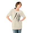 thumbnail image 3 of Effete Feline Claw Marks Scratch Organic Staple T-shirt, 3 of 4