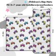 thumbnail image 5 of Monster Cartoon Truck White Pattern Teens Toddler Nap Mat with Pillow, Sleeping Mat Bag for Preschool Daycare 51"x22", 5 of 6