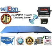 NTEP Floor scale 48" x 48" (4' x 4') Wireless Cordless 2 ramps 10000 lbs x 2 lb