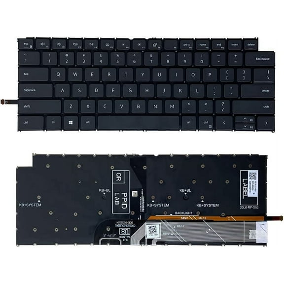 New US Black English Backlit Laptop Keyboard (Without palmrest) for Dell Latitude 3320 P146G P146G001