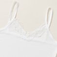 thumbnail image 4 of Wensltd Women Summer Breathable Lace Patchwork V Neck Cami Tank Top Soft Sleeveless Basic Layering Inner Wear Casual Daily Comfort Top White, 4 of 9