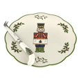thumbnail image 3 of Spode Christmas Tree Nutcracker Cheese Plate with Knife, Green, 3 of 3