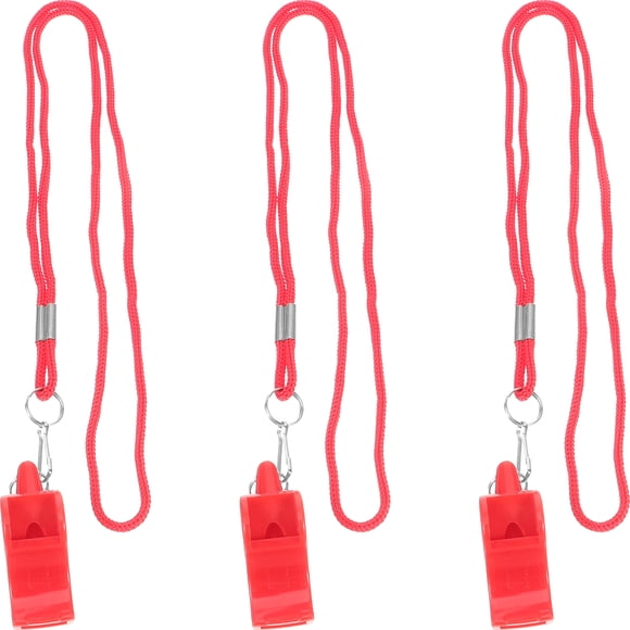 KAKOWELY whistle 3Pcs Emergency Survival Whistle Hanging Lanyard Survival Whistle Bird Whistle Referee Whistle2.17"X0.79"X0.79"