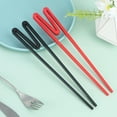 thumbnail image 4 of sunsanly Toddler Chopstick Food Grade High Temperature Resistance Integrated Training Solid Color M Shape Learning Chopstick Baby Accessories, 4 of 8