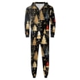 thumbnail image 5 of SUXIAN Christmas Pajamas Family Daddy Sleepwear Big Headed Deer Print Plaid Long Sleeve Jumpsuit Soft Suitable Holiday Romper Mens Pajamas, 5 of 7