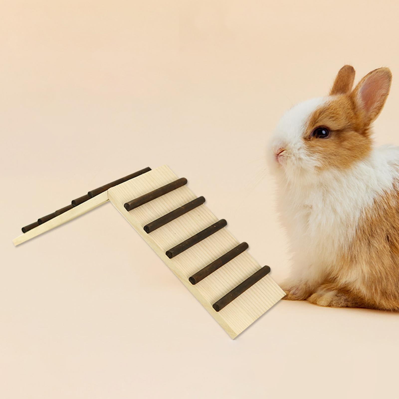Hamster Climbing Bridge Small Animal Wooden Ramp Foldable Cage Accessories Rabbit Wood Bridge Climbing Ladder for Pets for Rat Mice Hamsters