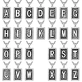 thumbnail image 2 of HIJONES Men's Stainless Steel Dainty Silver Square Cross Initials A-Z Alphabet Necklace Classic Trendy Sweater Chain Pendant Hip Hop Jewelry Gift Letter G, 2 of 3