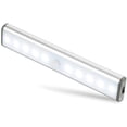 thumbnail image 1 of 10 lámparas LED, inalámbricas, recargables por USB, magnetizadas, con sensor de movimiento, portátiles, luz de armario, luz portátil de emergencia, luz de noche para niños, extra, plateadas, 1 of 5