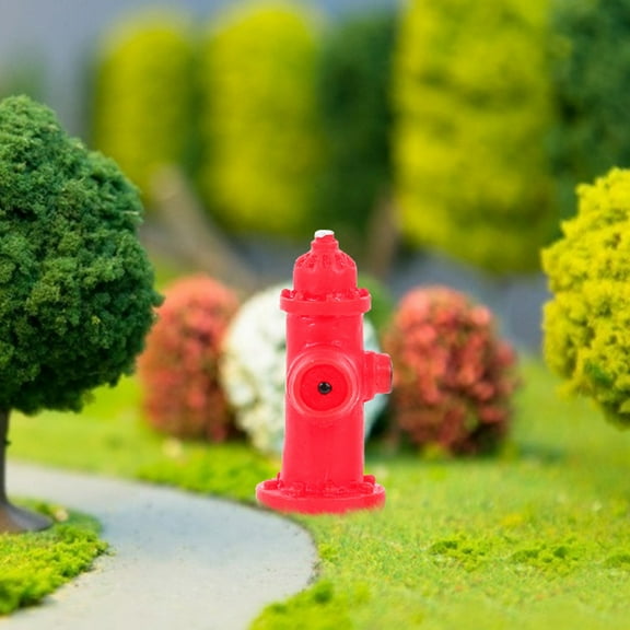 FUTUREORYY 10Pcs Red Resin Fire Hydrant Model for Lawn Ornaments and Garden Decor