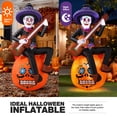 thumbnail image 6 of Ayieyill 6FT Halloween Inflatables Outdoor Decorations, Day of The Dead Skull with Guitar, Halloween Blow Up Yard Decor, 6 of 8
