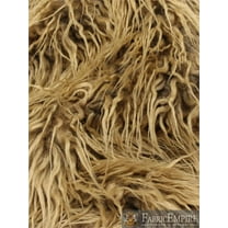 Faux Fur Fabric Long Pile CURLY LLAMA TAUPE/ 60" Wide / Sold by the yard