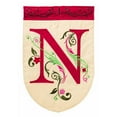 thumbnail image 2 of Evergreen Enterprises, Inc Floral Scroll Monogram 2-Sided Garden Flag, 2 of 5