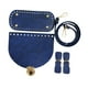thumbnail image 2 of Conjunto de tejido para bolso de piel sintética, accesorios multifuncionales para bolso bandolera. Azul, 2 of 9
