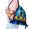 thumbnail image 2 of my robot friend-theme Drawstring Backpack Sports Gym Bag Water Resistant String Bag Cinch Bag，12"X16"（30X40cm）, 2 of 6