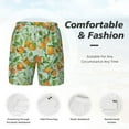 thumbnail image 6 of Picia Tangerine pattern Mens Swim Trunks with Compression Liner Stretch Beach Shorts Quick Dry with Zipper Pockets No-Chafing Board Shorts-X-Large, 6 of 9