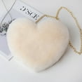 thumbnail image 6 of HeroNeo Women Faux Fur Crossbody Satchel Heart Shaped Shoulder Bag Tote Ladies Messenger Purse, 6 of 19