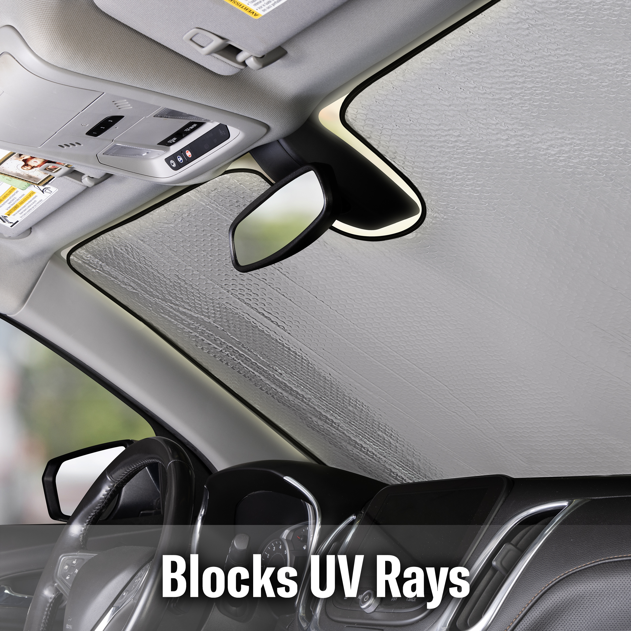 Genuine Dickies Silver Carbon Fiber Accordion Windshield Sun Shade photo 3