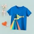 thumbnail image 5 of Otqutp Toddler Boys' Fashion Short Sleeve Tees Cotton Casual Helicopter and Graphic Crewneck Summer Top Clothes Lightweight T Shirts(1-Blue,12-24 Months), 5 of 9