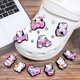 thumbnail image 3 of Venta al por mayor, amuletos de cocodrilo personalizados de alta calidad, patrón de gatito Holle, amuleto de zapatos de goma de Pvc suave para zapatos de zueco Jibitz, 3 of 4