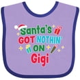 thumbnail image 3 of Inktastic Santa's Got Nothin' on Gigi with Christmas Presents Boys or Girls Baby Bib, 3 of 4