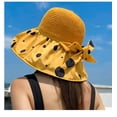 thumbnail image 1 of LinYooLi Dot Shading Hat Summer Female Vinyl Bow, Large Eaves Sunscreen Hats, 1 of 6