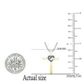 thumbnail image 3 of Dazzlingrock Collection Round Blue Sapphire Heart With Cross Pendant for Women with 18 Inch Silver Chain (Color Blue, Clarity Highly Included) in 14K Yellow Gold, 3 of 4