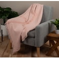 thumbnail image 6 of Sticky Toffee Muslin Throw Blanket for Adults, 100% Cotton, 60x50 in, Soft Lightweight and Breathable Throw for Couch, Blush Pink, 6 of 7