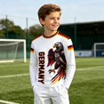 thumbnail image 2 of 2026 Soccer Game Kids Germany Soccer Long Sleeve Training Shirt, Breathable Sport Casual T Shirt for Youth Soccer Fans 3-15Y, 2 of 4