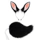 thumbnail image 5 of Conjunto de orejas y cola de conejo, diadema de orejas de conejo de peluche para recuerdos de fiesta y accesorios de fotos. Negro, 5 of 9
