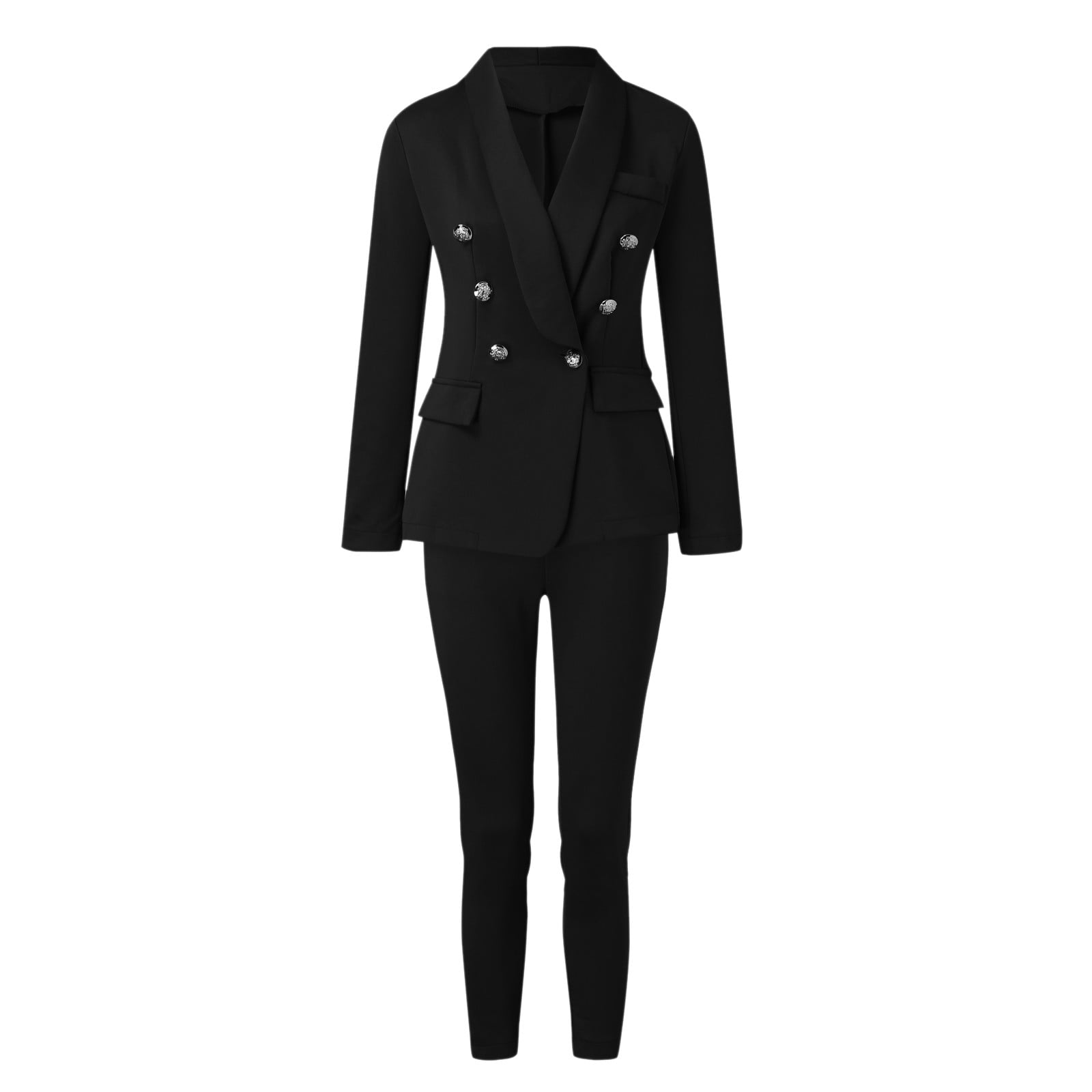 Womens Ski Womens Open Front Solid Blazer Two Piece Business