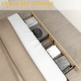 thumbnail image 3 of Dextrus Boho King Size Bed Frame with Hand-Woven Rattan Design, No Box Spring Required, 3 of 5